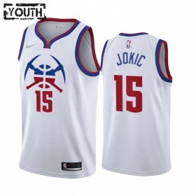 Maillot Basket Enfant Denver Nuggets Nikola Jokic 15 2020-21 Earned Edition Swingman